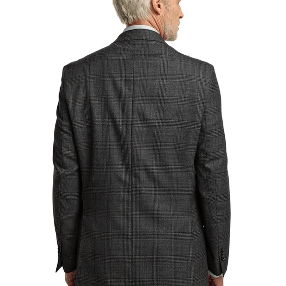Express Extra Slim Plaid Double Breasted Suit Jacket - Picture 3 of 7